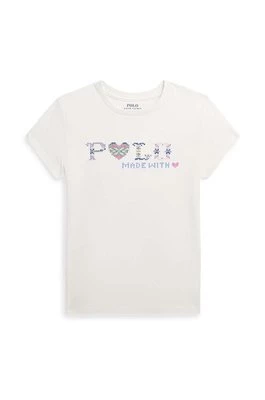 Polo Ralph Lauren t-shirt bawełniany dziecięcy kolor beżowy