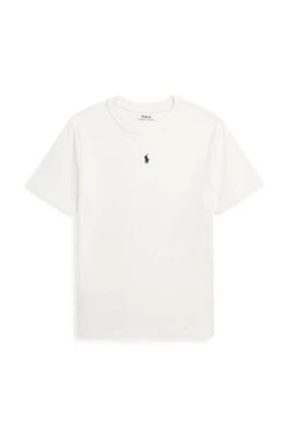 Polo Ralph Lauren t-shirt bawełniany dziecięcy kolor biały gładki