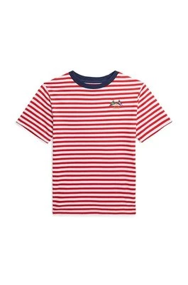 Polo Ralph Lauren t-shirt bawełniany dziecięcy kolor czerwony wzorzysty 323942204001