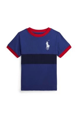 Polo Ralph Lauren t-shirt bawełniany dziecięcy kolor niebieski gładki 322942110002