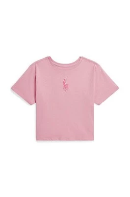 Polo Ralph Lauren t-shirt bawełniany dziecięcy kolor różowy 313941123002