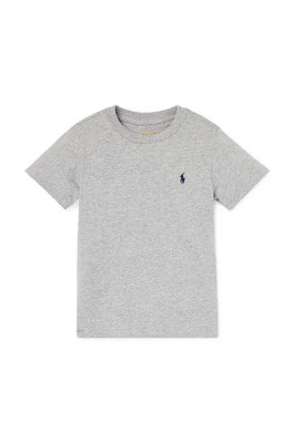 Polo Ralph Lauren t-shirt bawełniany dziecięcy kolor szary melanżowy