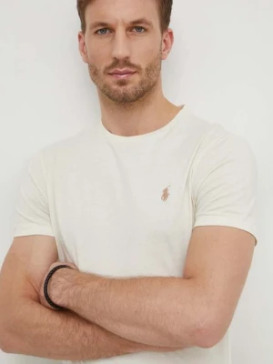 Polo Ralph Lauren t-shirt bawełniany kolor beżowy 710671438