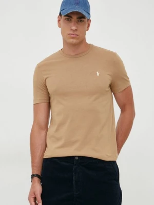 Polo Ralph Lauren t-shirt bawełniany kolor beżowy 710671438