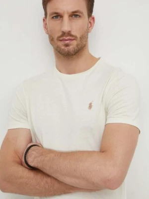 Polo Ralph Lauren t-shirt bawełniany kolor beżowy 710671438