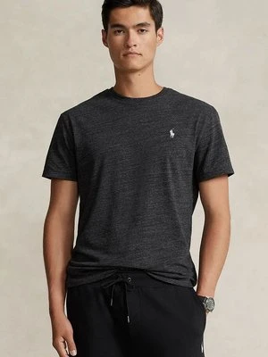 Polo Ralph Lauren t-shirt bawełniany kolor czarny gładki