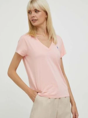 Polo Ralph Lauren t-shirt bawełniany kolor różowy