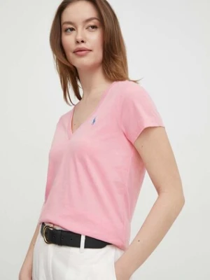 Polo Ralph Lauren t-shirt bawełniany kolor różowy