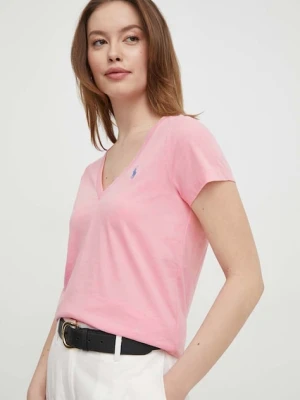 Polo Ralph Lauren t-shirt bawełniany kolor różowy