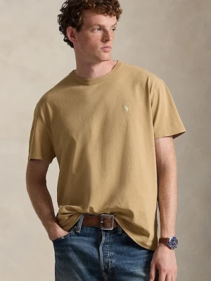 Polo Ralph Lauren t-shirt bawełniany męski kolor brązowy gładki 710916698