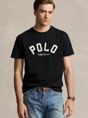 Polo Ralph Lauren t-shirt bawełniany męski kolor czarny z aplikacją 710952043