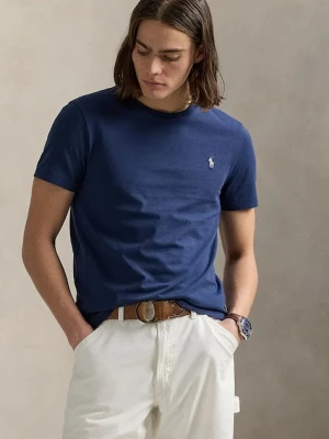 Polo Ralph Lauren t-shirt bawełniany męski kolor granatowy gładki 710671438