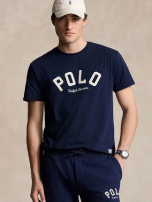 Polo Ralph Lauren t-shirt bawełniany męski kolor granatowy z aplikacją 710952043