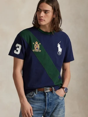 Polo Ralph Lauren t-shirt bawełniany męski kolor granatowy z aplikacją 710P00092