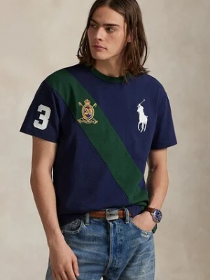 Polo Ralph Lauren t-shirt bawełniany męski kolor granatowy z aplikacją 710P00092