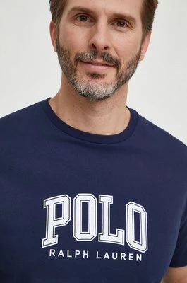 Polo Ralph Lauren t-shirt bawełniany męski kolor granatowy z nadrukiem