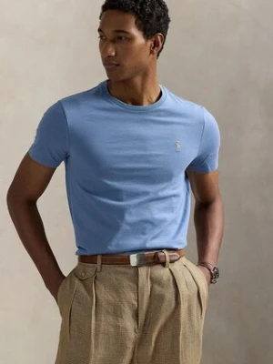 Polo Ralph Lauren t-shirt bawełniany męski kolor niebieski gładki 710671438