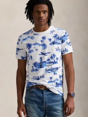 Polo Ralph Lauren t-shirt bawełniany męski kolor niebieski wzorzysty 710963814