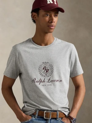 Polo Ralph Lauren t-shirt bawełniany męski kolor szary z nadrukiem 710978032