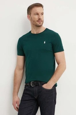 Polo Ralph Lauren t-shirt bawełniany męski kolor zielony gładki 710671438