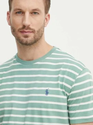 Zdjęcie produktu Polo Ralph Lauren t-shirt bawełniany męski kolor zielony wzorzysty 710934662