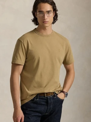 Polo Ralph Lauren t-shirt bawełniany męski kolor żółty gładki 710P07548