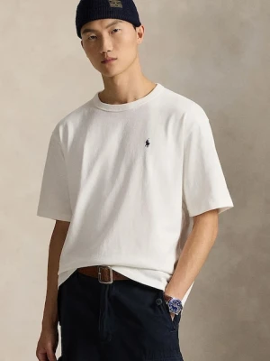 Polo Ralph Lauren t-shirt bawełniany Tee męski kolor beżowy gładki 710964716