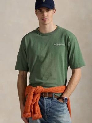 Polo Ralph Lauren t-shirt bawełniany Tee męski kolor zielony gładki 710964714