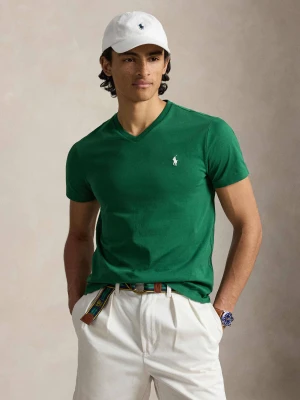POLO RALPH LAUREN T-shirt | Custom slim fit butelkowa zieleń