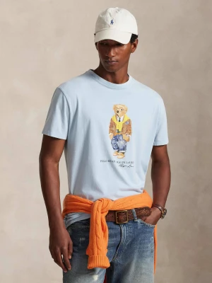 POLO RALPH LAUREN T-shirt | Custom slim fit błękitny