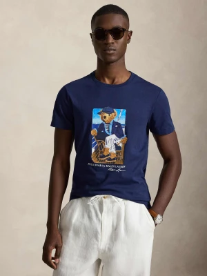 POLO RALPH LAUREN T-shirt | Custom slim fit granatowy