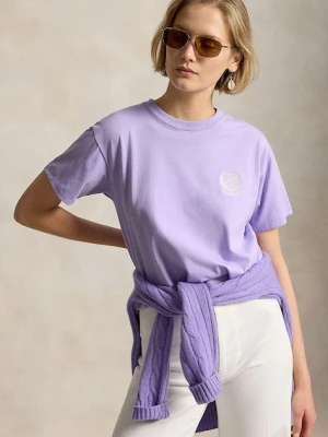 Polo Ralph Lauren T-shirt damski bawełniany Wimbledon fioletowy