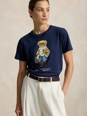 Polo Ralph Lauren T-shirt damski bawełniany granatowy