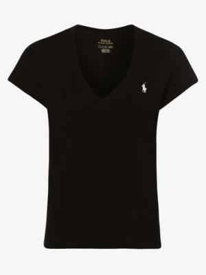 Polo Ralph Lauren T-shirt damski Kobiety Bawełna czarny jednolity,