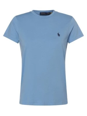Polo Ralph Lauren T-shirt damski Kobiety Bawełna niebieski jednolity,