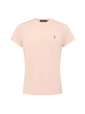 Polo Ralph Lauren T-shirt damski Kobiety Bawełna różowy jednolity,