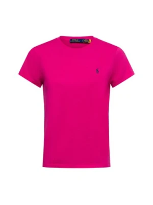 Zdjęcie produktu Polo Ralph Lauren T-shirt damski Kobiety Bawełna wyrazisty róż jednolity,