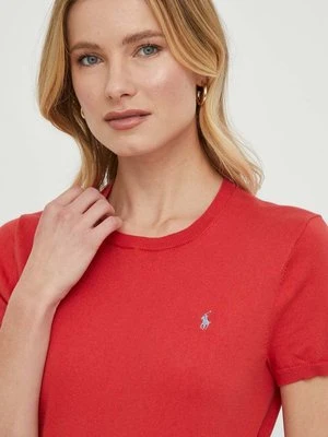 Polo Ralph Lauren t-shirt damski kolor czerwony