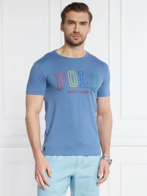 POLO RALPH LAUREN T-shirt JERSEY | Slim Fit niebieski
