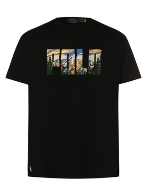 Polo Ralph Lauren T-shirt - klasyczny krój Mężczyźni Bawełna czarny jednolity,