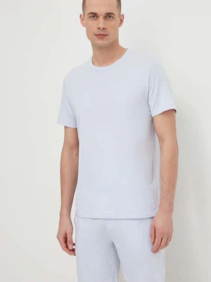 Polo Ralph Lauren t-shirt lounge kolor niebieski gładki