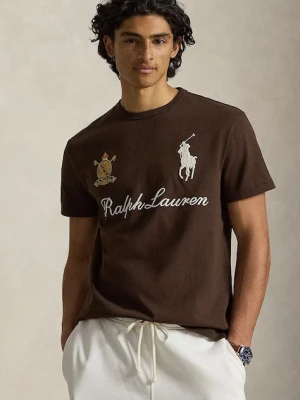 Polo Ralph Lauren T-shirt męski bawełniany brązowy