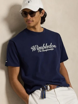 Polo Ralph Lauren T-shirt męski bawełniany Wimbledon granatowy