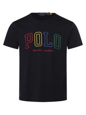 Polo Ralph Lauren T-shirt - niestandardowy krój slim fit Mężczyźni Bawełna niebieski nadruk,