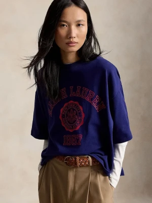 Polo Ralph Lauren T-shirt oversize damski bawełniany granatowy