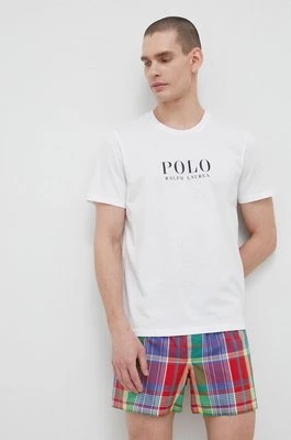 Polo Ralph Lauren t-shirt piżamowy bawełniany kolor białyCHEAPER