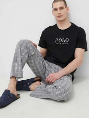 Polo Ralph Lauren t-shirt piżamowy bawełniany kolor czarny