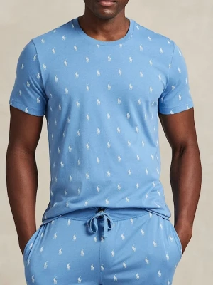 Polo Ralph Lauren t-shirt piżamowy bawełniany kolor niebieski wzorzysta 714899612