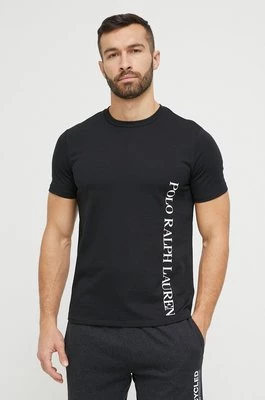 Polo Ralph Lauren t-shirt piżamowy kolor czarny z nadrukiem