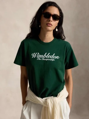 POLO RALPH LAUREN T-shirt | Polo Ralph Lauren x Wimbledon | Regular Fit butelkowa zieleń